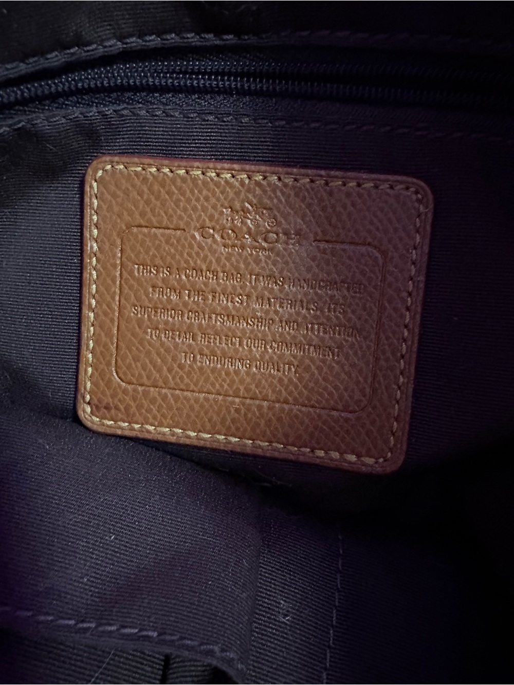 Coach Brown Signature Leather Shoulder Tote - Picture 4 of 11